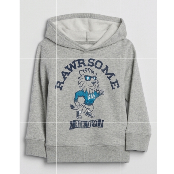 GAP Other - Grey Roarsome Graphic Sweatshirt Hoodie with Lion